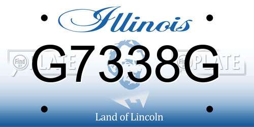 G7338G Illinois License Plate