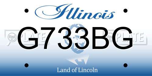 G733BG Illinois License Plate