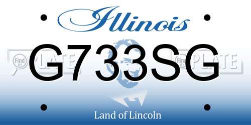 G733SG Illinois License Plate