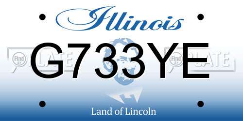 G733YE Illinois License Plate
