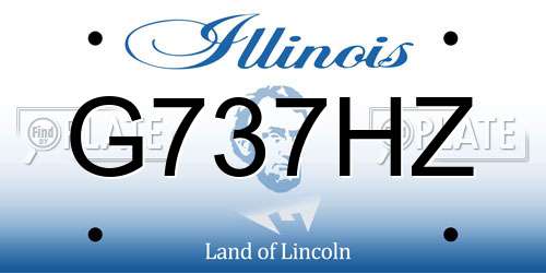 G737HZ Illinois License Plate
