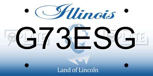 G73ESG Illinois License Plate
