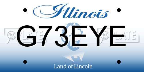 G73EYE Illinois License Plate