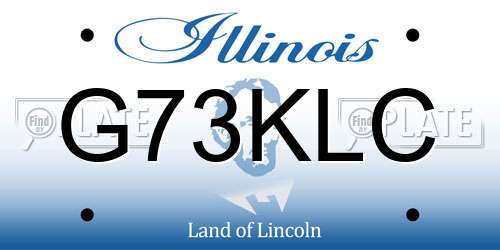 G73KLC Illinois License Plate