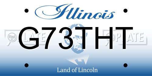 G73THT Illinois License Plate