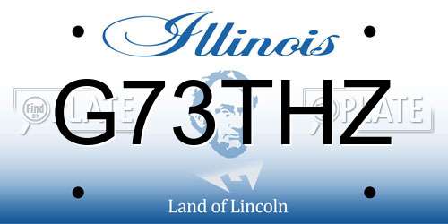 G73THZ Illinois License Plate
