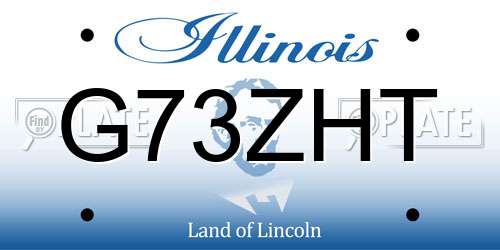 G73ZHT Illinois License Plate