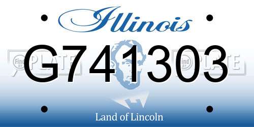 G741303 Illinois License Plate