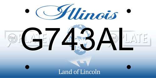 G743AL Illinois License Plate