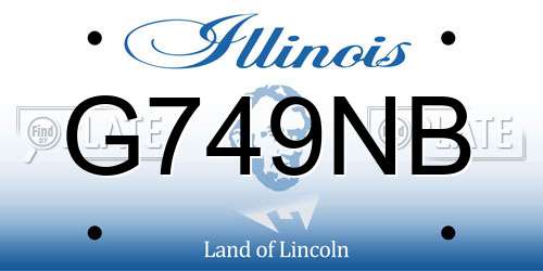 G749NB Illinois License Plate