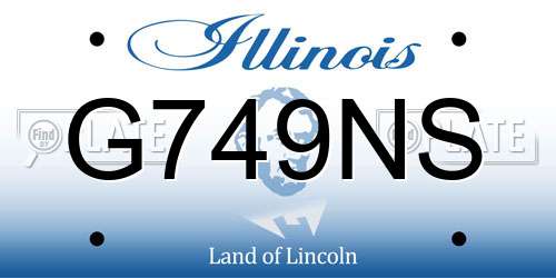 G749NS Illinois License Plate