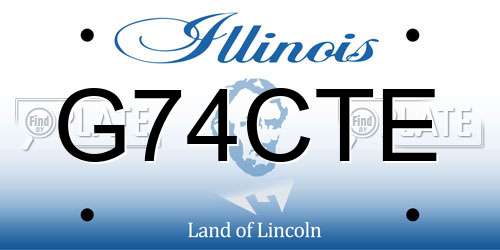 G74CTE Illinois License Plate