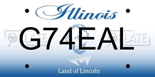 G74EAL Illinois License Plate