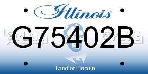 G75402B Illinois License Plate