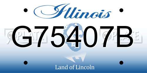 G75407B Illinois License Plate