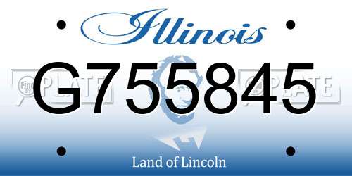 G755845 Illinois License Plate