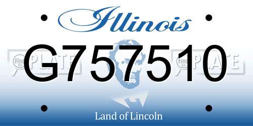 G757510 Illinois License Plate