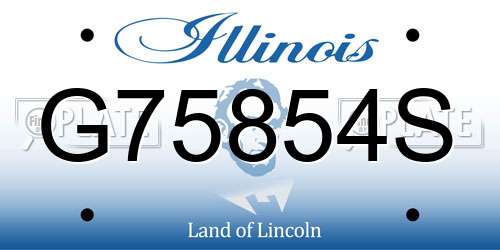 G75854S Illinois License Plate
