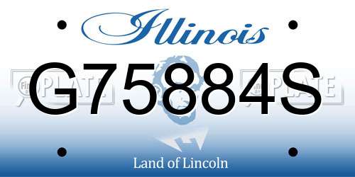 G75884S Illinois License Plate