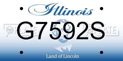 G7592S Illinois License Plate