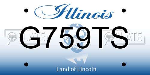G759TS Illinois License Plate