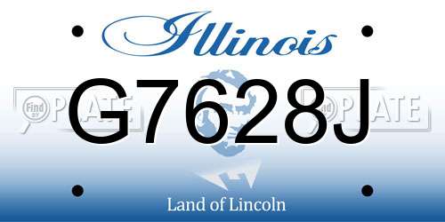 G7628J Illinois License Plate