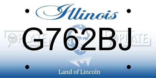 G762BJ Illinois License Plate