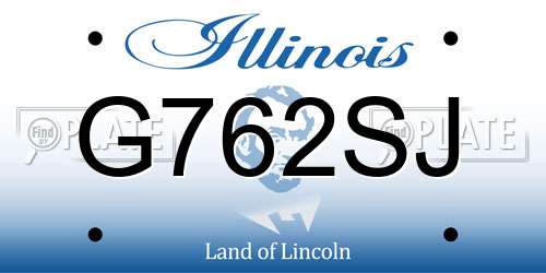 G762SJ Illinois License Plate