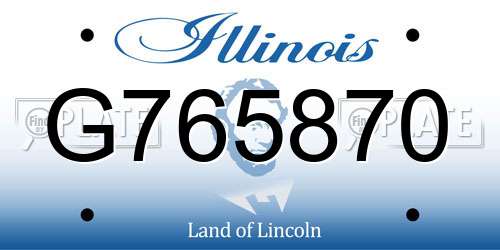 G765870 Illinois License Plate