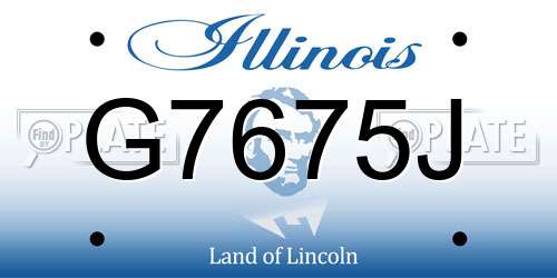G7675J Illinois License Plate