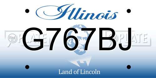 G767BJ Illinois License Plate