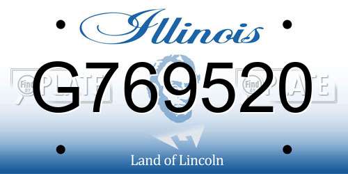 G769520 Illinois License Plate