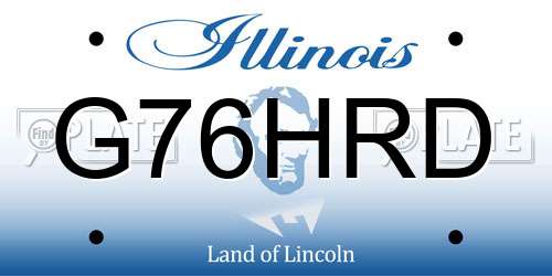 G76HRD Illinois License Plate