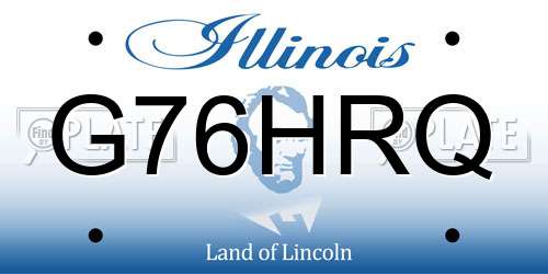 G76HRQ Illinois License Plate