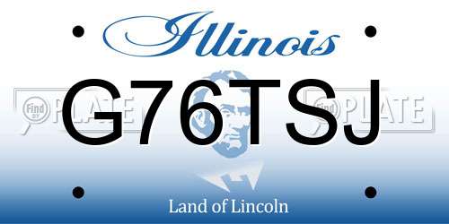 G76TSJ Illinois License Plate