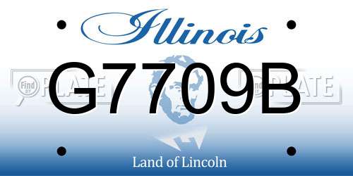 G7709B Illinois License Plate