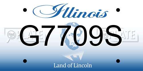G7709S Illinois License Plate