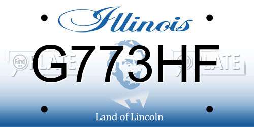 G773HF Illinois License Plate