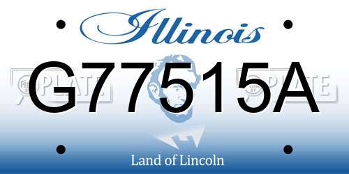 G77515A Illinois License Plate