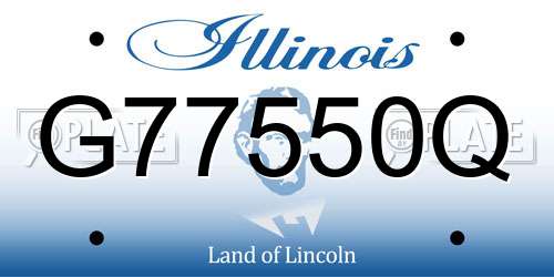 G77550Q Illinois License Plate