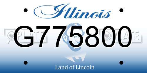G775800 Illinois License Plate