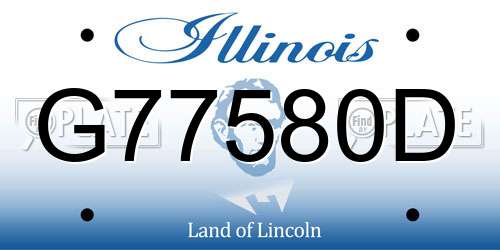 G77580D Illinois License Plate