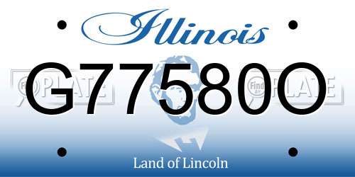 G77580O Illinois License Plate