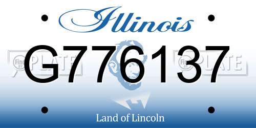 G776137 Illinois License Plate