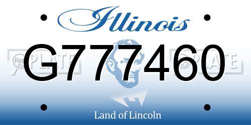 G777460 Illinois License Plate