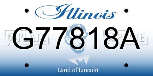 G77818A Illinois License Plate