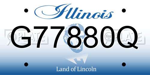 G77880Q Illinois License Plate