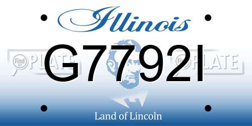 G7792I Illinois License Plate