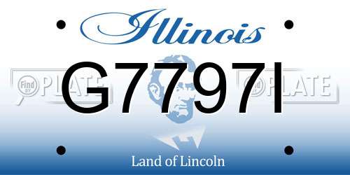G7797I Illinois License Plate