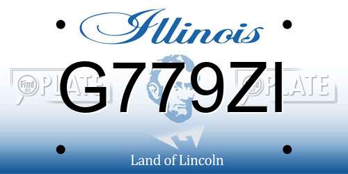 G779ZI Illinois License Plate